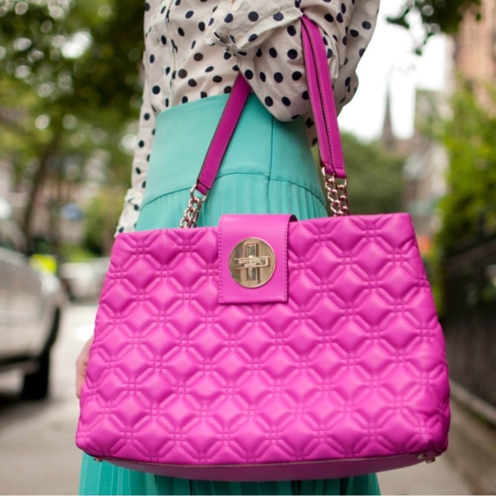 Kate Spade Fuchsia Quilted Shoulder Bag❤️